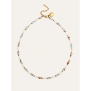 Collana Daylight Perle Acciao Placcato Oro