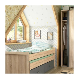 Cama doble juvenil Lara Cambria - Grafito