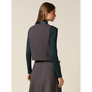 Oltre - Gilet in flanella - Grigio