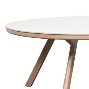 Table de jardin Nelora 8 places ronde beige