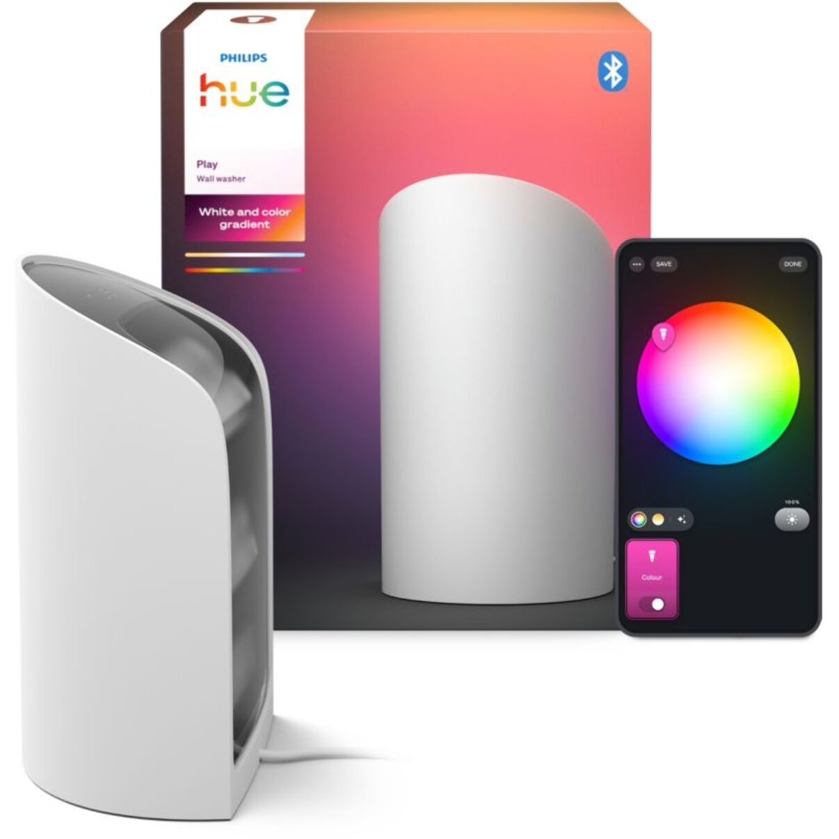 Lampe connectée PHILIPS HUE Play Wall washer Blanc White&Color gradi