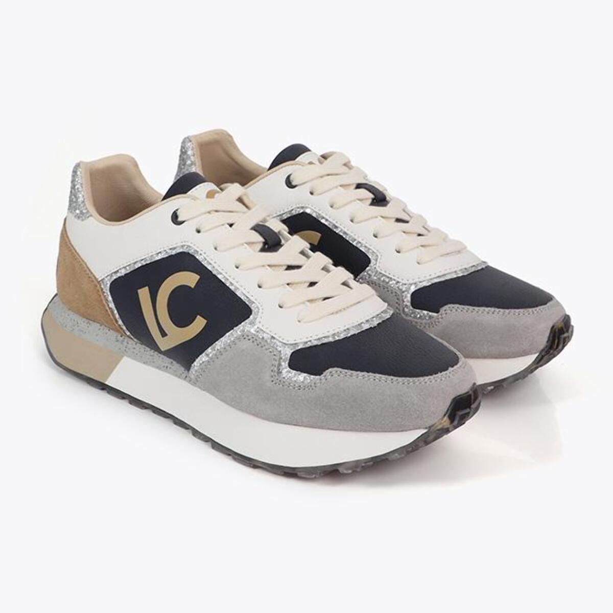 Sneaker con Suola Personalizzata e Stampa Animalier e Dettagli in Pelle