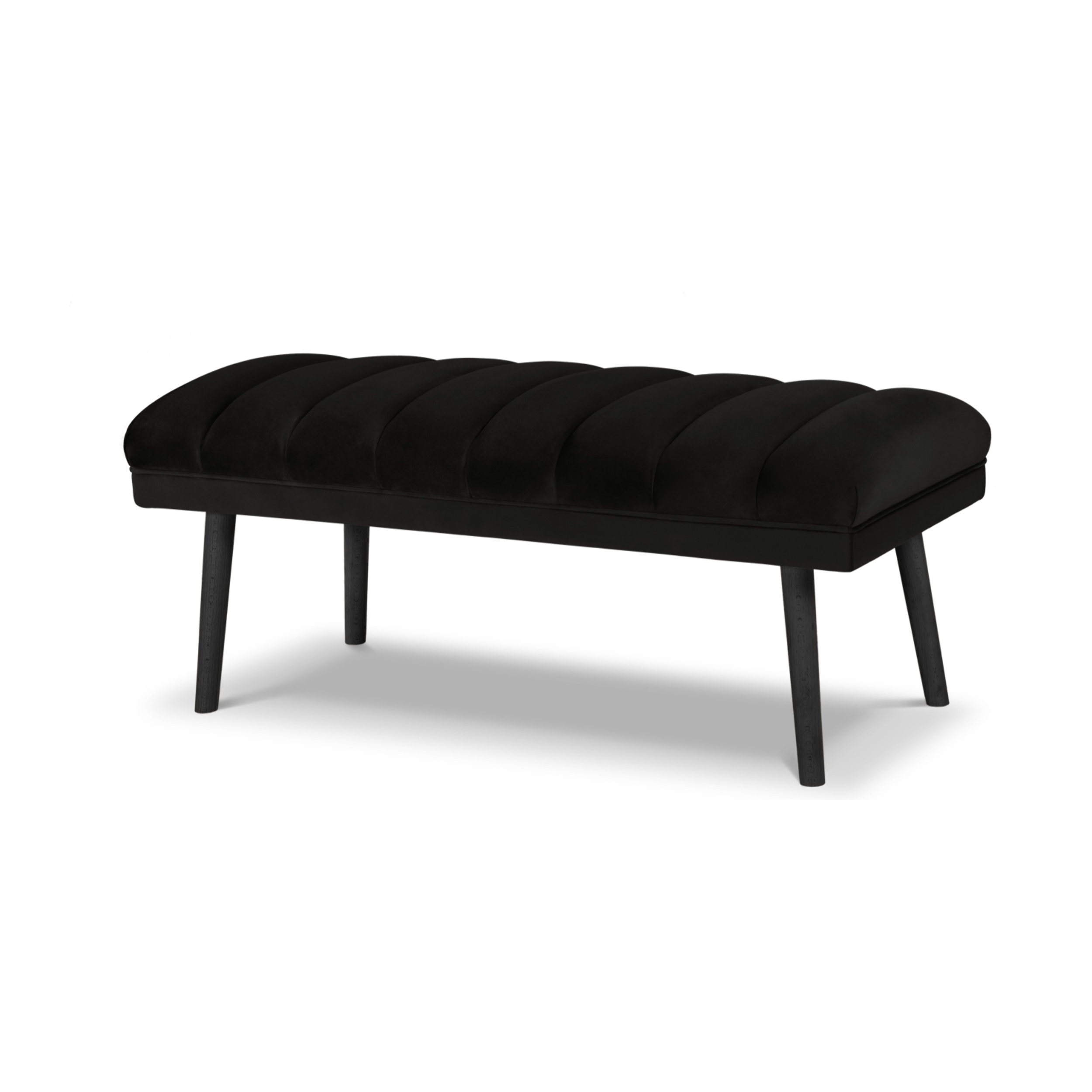 Banc "Frison" 2 places en velours noir