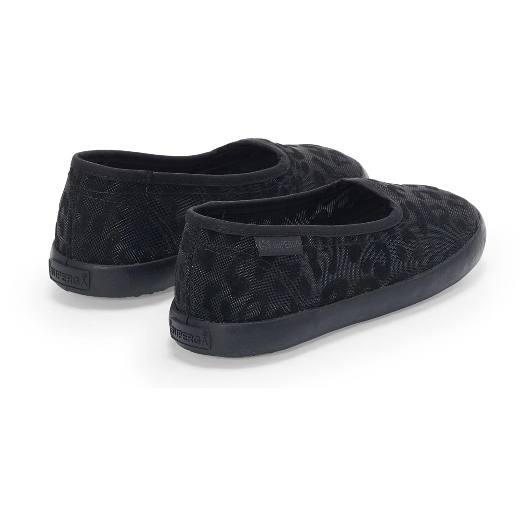 Superga - Bailarinas Niña Negro - 2441 KIDS BALLERINA NET LEOPARD