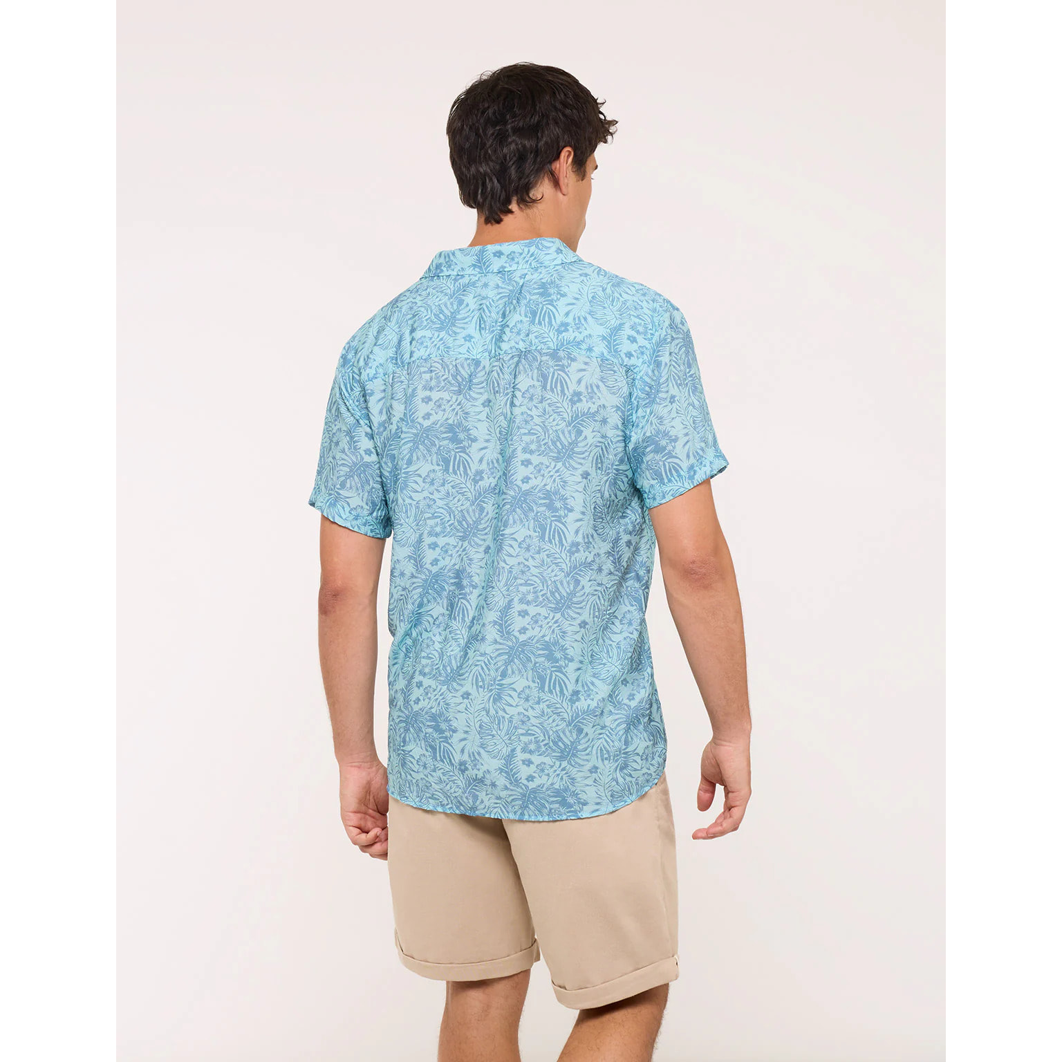 Camisa Manga Corta Azul - Westor