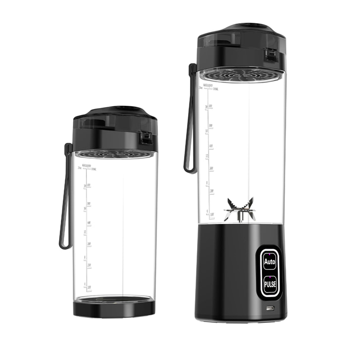 Batidora portátil HD-11 de 700 ml con potente motor de 360W, con batería recargable de 6000mAh.