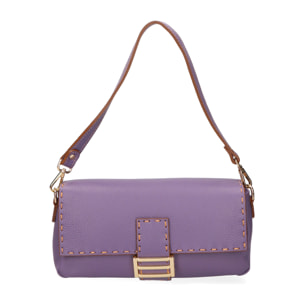 Borsa a spalla da Donna Wally in Vera Pelle Made in Italy 29x13x9 cm