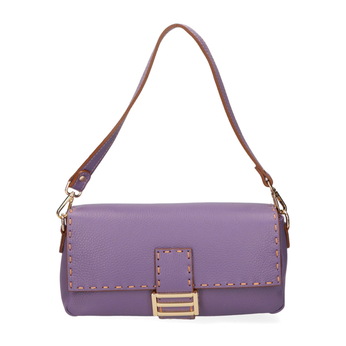 Borsa a spalla da Donna Wally in Vera Pelle Made in Italy 29x13x9 cm