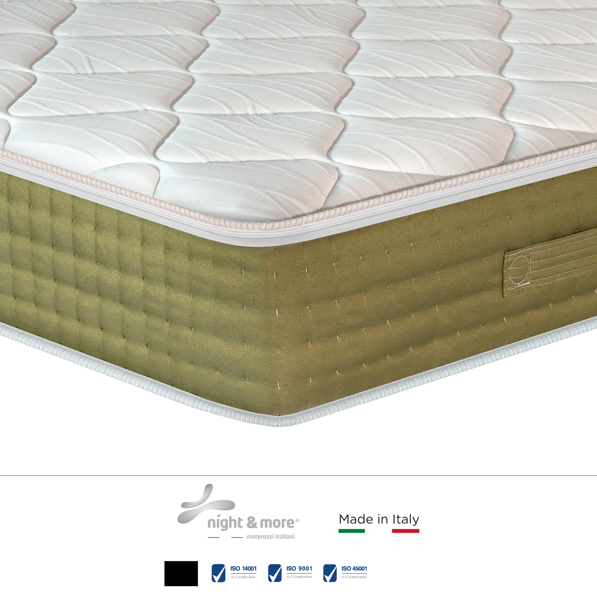 "Elegance Spring" H26 cm 90x190 uanciale Memory OMAGGIO a molle insacchettate indipendenti ,7 zone a portanza differenziata arrotolato