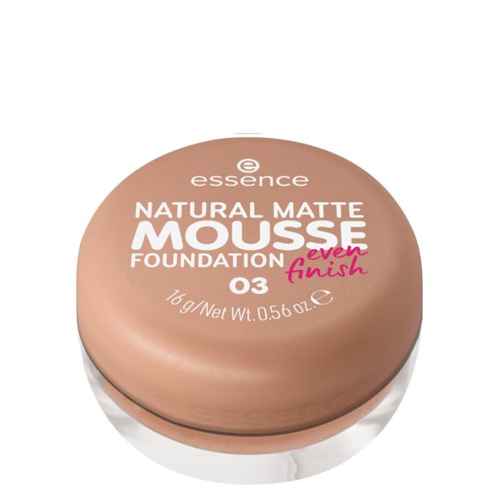 Natural Matte Mousse - Fond de Teint Mousse Fini Poudré