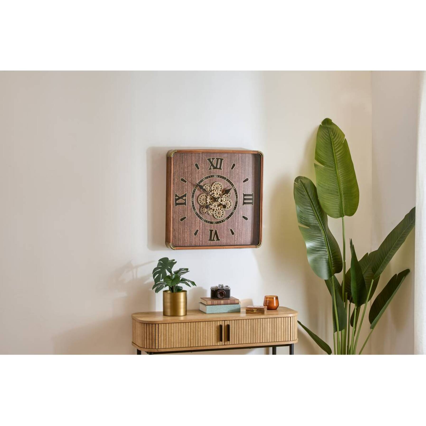 Horloge Archie 60x60cm marron