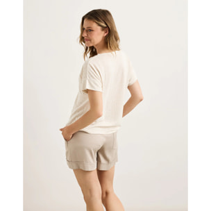 Camiseta Manga Corta Beige - Solfidea