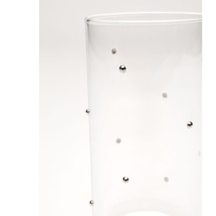 Verres hauts Glam Dots argentés set de 4 Kare Design