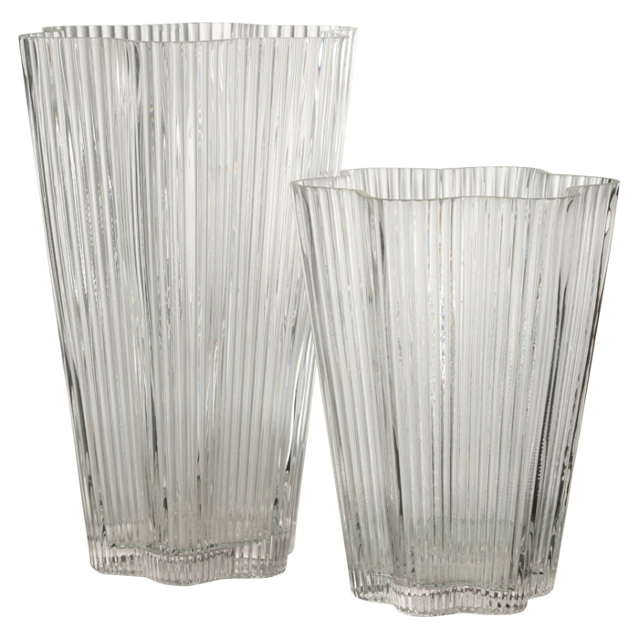 J-Line Vase Clara Verre Transparent Large