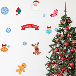 Sticker Noël décorations pour enfants - Autocollants stickers adhésifs noël - décoration fêtes