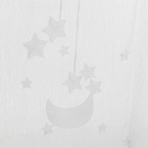 Cortina estrellas bordadas blanco 140x240cm