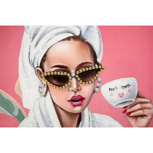 DIPINTO SU TELA LACCATO LUXURY SPA C/CORNICE -A- CM 82X4X82