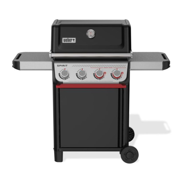 Barbecue gaz WEBER Spirit E-425 mix black grill et plancha sur chariot, 61x45 cm