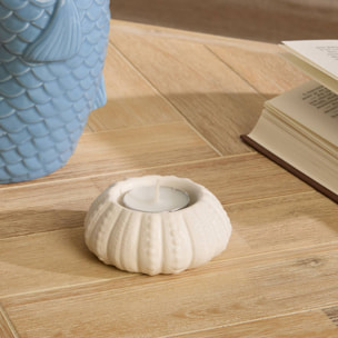 Photophore Ocea en Grès 8,4x3,5x8,4 cm Blanc