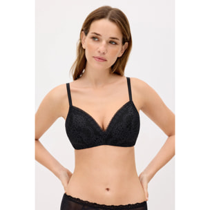 Reggiseno senza ferretto con imbottitura Nero