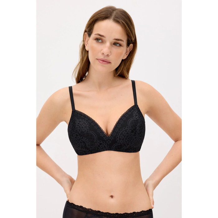 Reggiseno senza ferretto con imbottitura Nero
