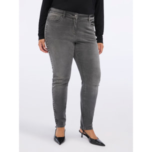 Fiorella Rubino - Jeans ajustados con tachuelas - Gris
