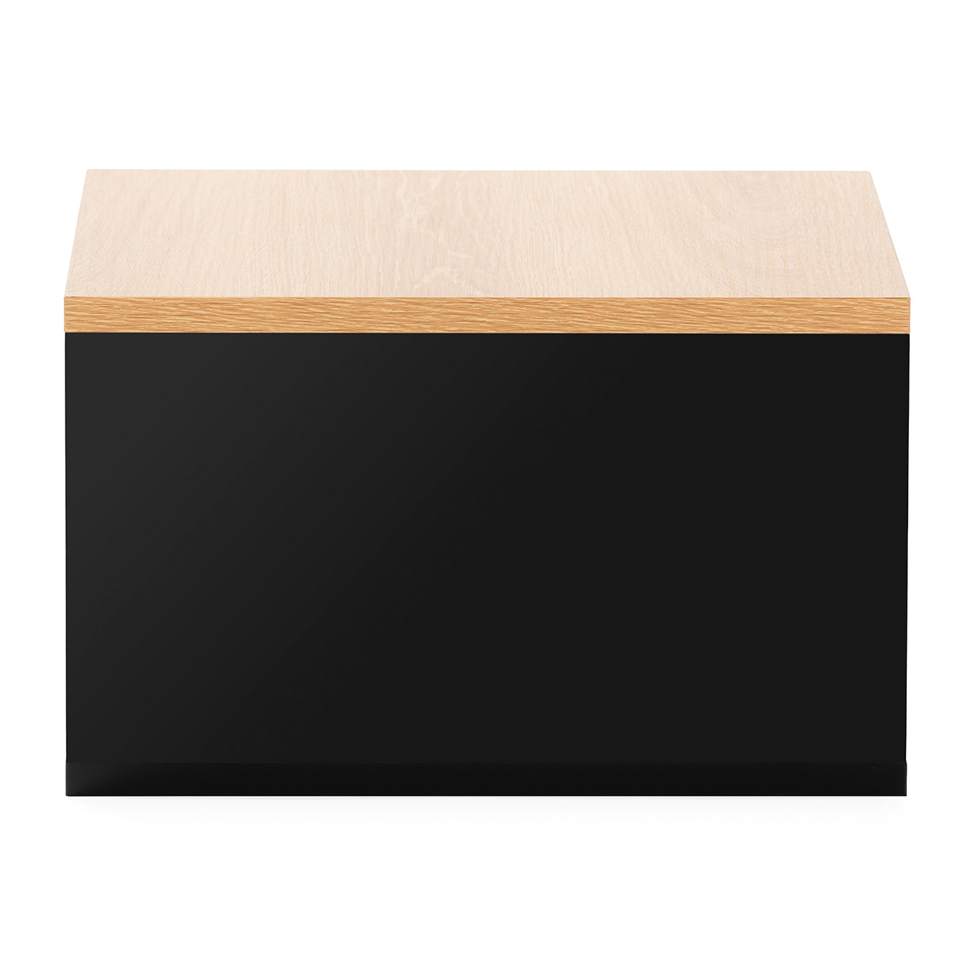 Mesita de noche flotante Desi 1 cajón color Negro/Roble