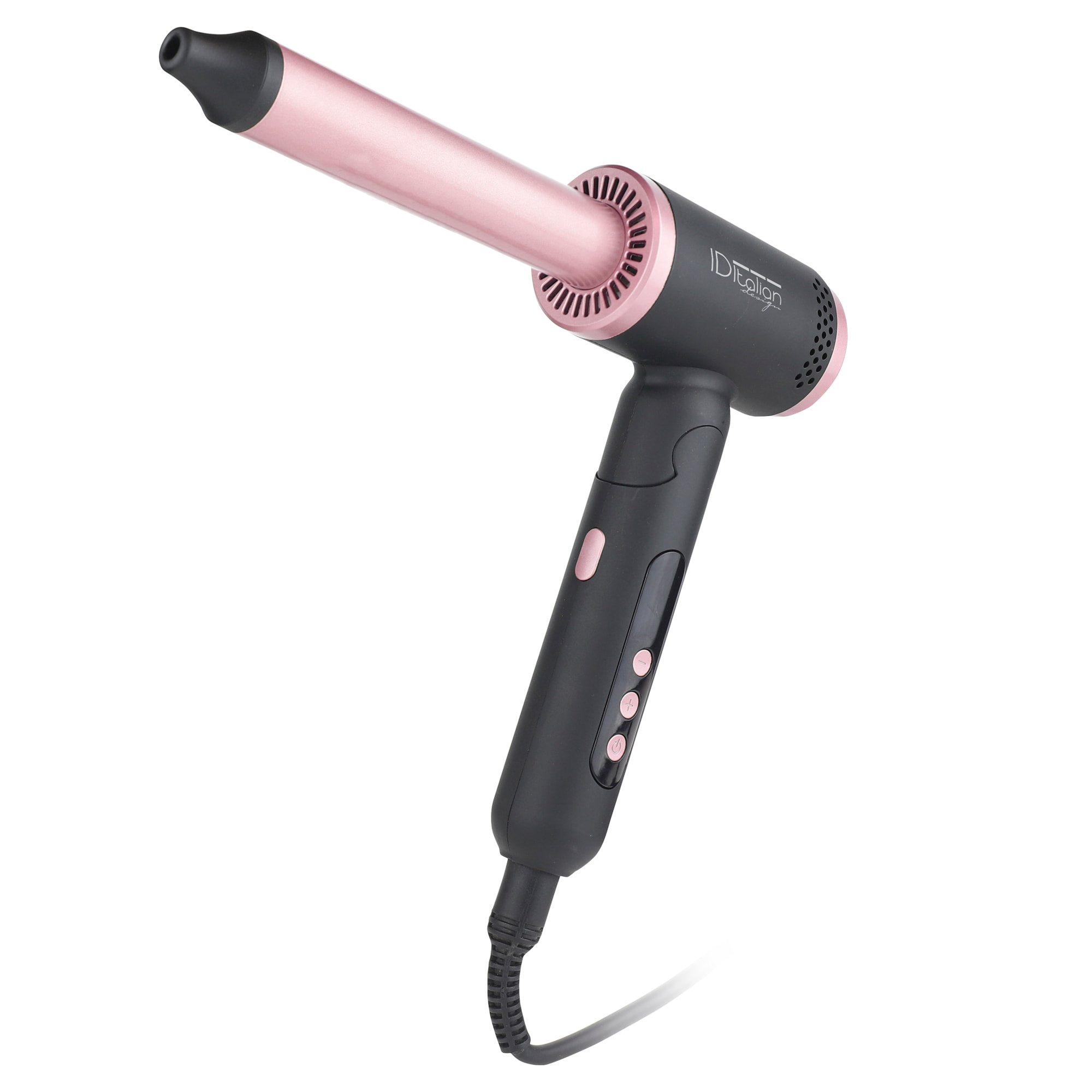 Fer à boucler professionnel pliable Cyclone Gun Air Tech Curling 55W - noir et rose