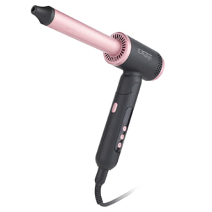 Fer à boucler professionnel pliable Cyclone Gun Air Tech Curling 55W - noir et rose