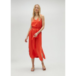 Vestito midi con spalline