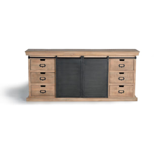 Aparador - Madera y Metal - 85x190x40cm