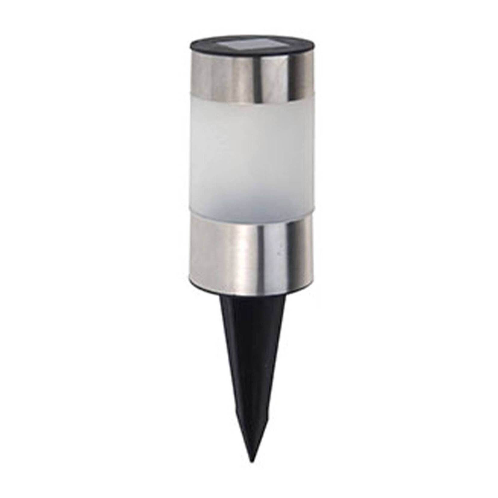 Well Home Lámpara Solar Cilindro de Acero Inoxidable para exterior Ø6x24cm