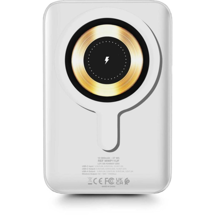 Batterie externe URBAN FACTORY 10000 mAh MagSafe blanc