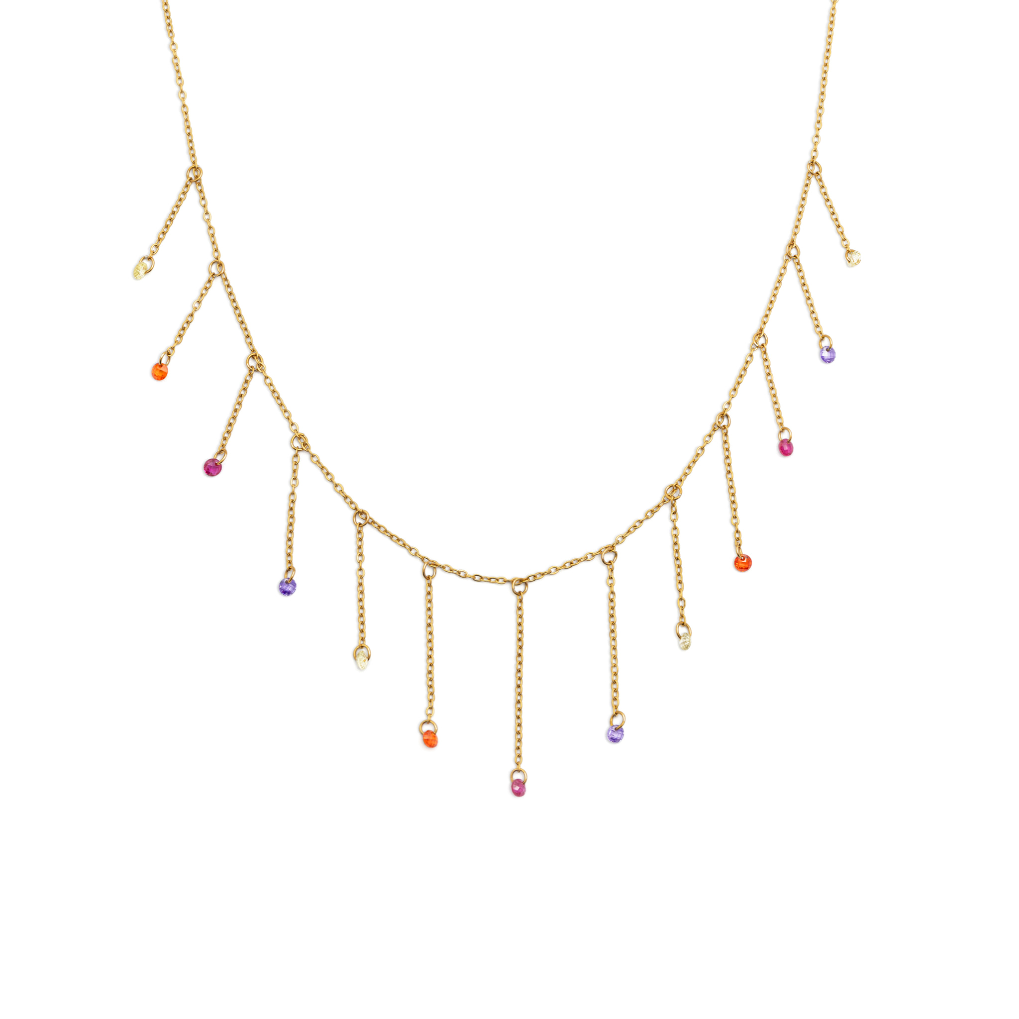 Collar Clea Colors Acero Baño Oro