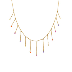 Collar Clea Colors Acero Baño Oro