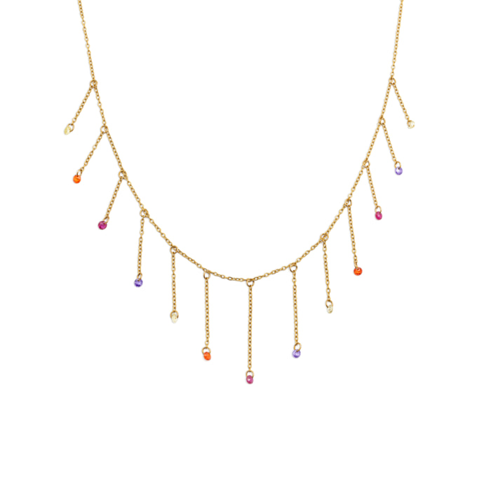 Collar Clea Colors Acero Baño Oro