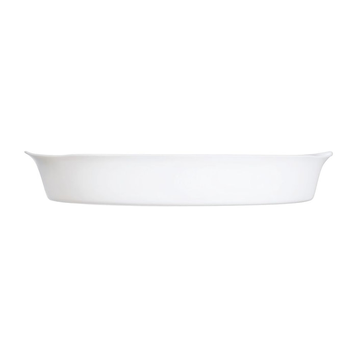 Plat à tarte blanc 28cm Smart Cuisine Carine 250°C  - Luminarc - Opale culinaire extra léger et résistant