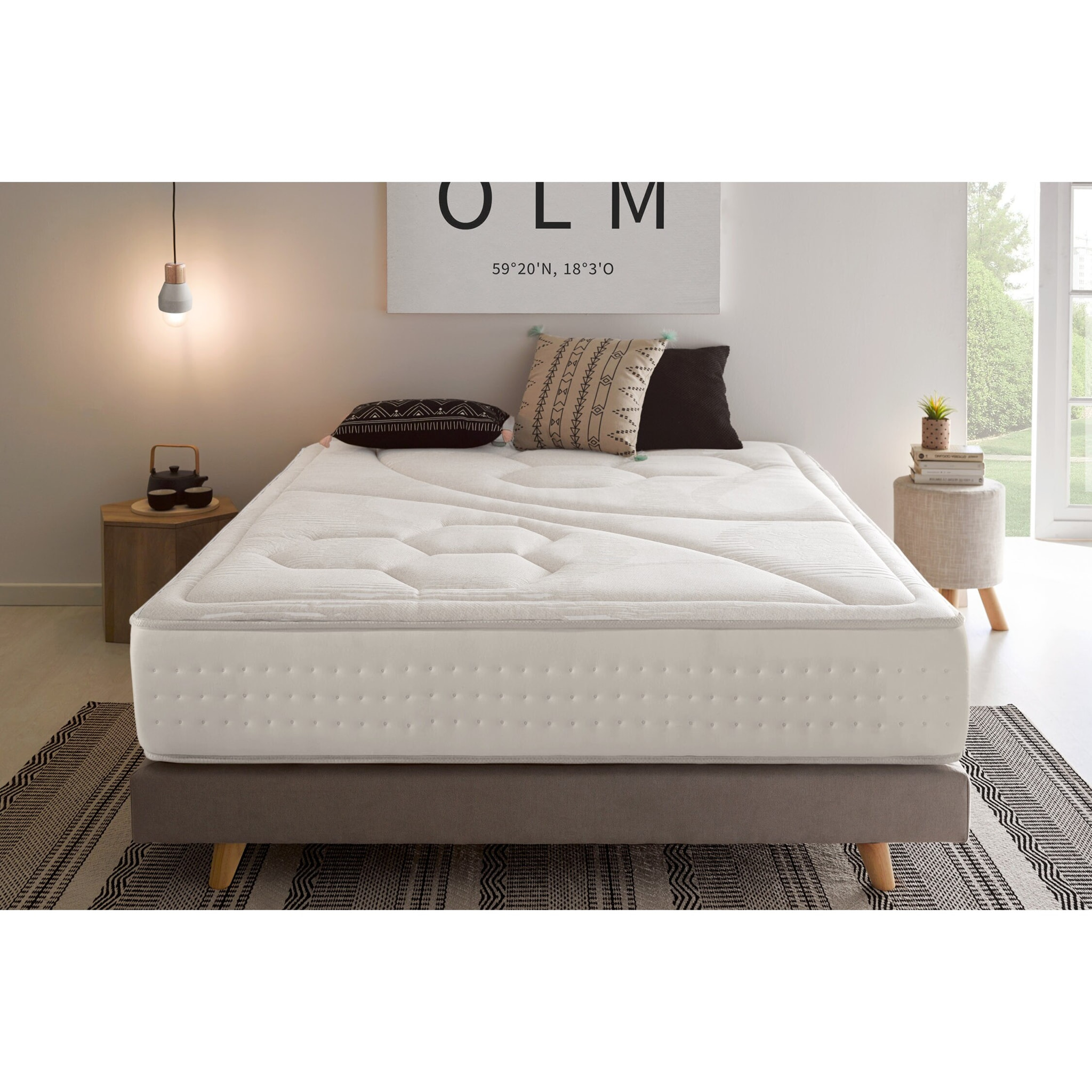 Matelas Mousse à memoire de forme Quantum Haute Densité, 30 cm, 1 place - Moonia