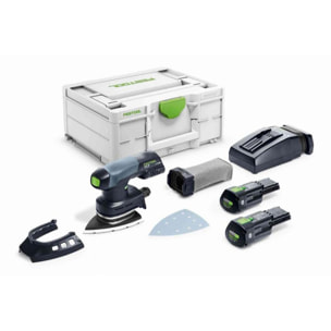 FESTOOL Lijadora híbrida Delta DTSC 400 3,0 I-Plus - 2 baterías 3.0 Ah 18V - Systainer SYS3 M 187 - 577508