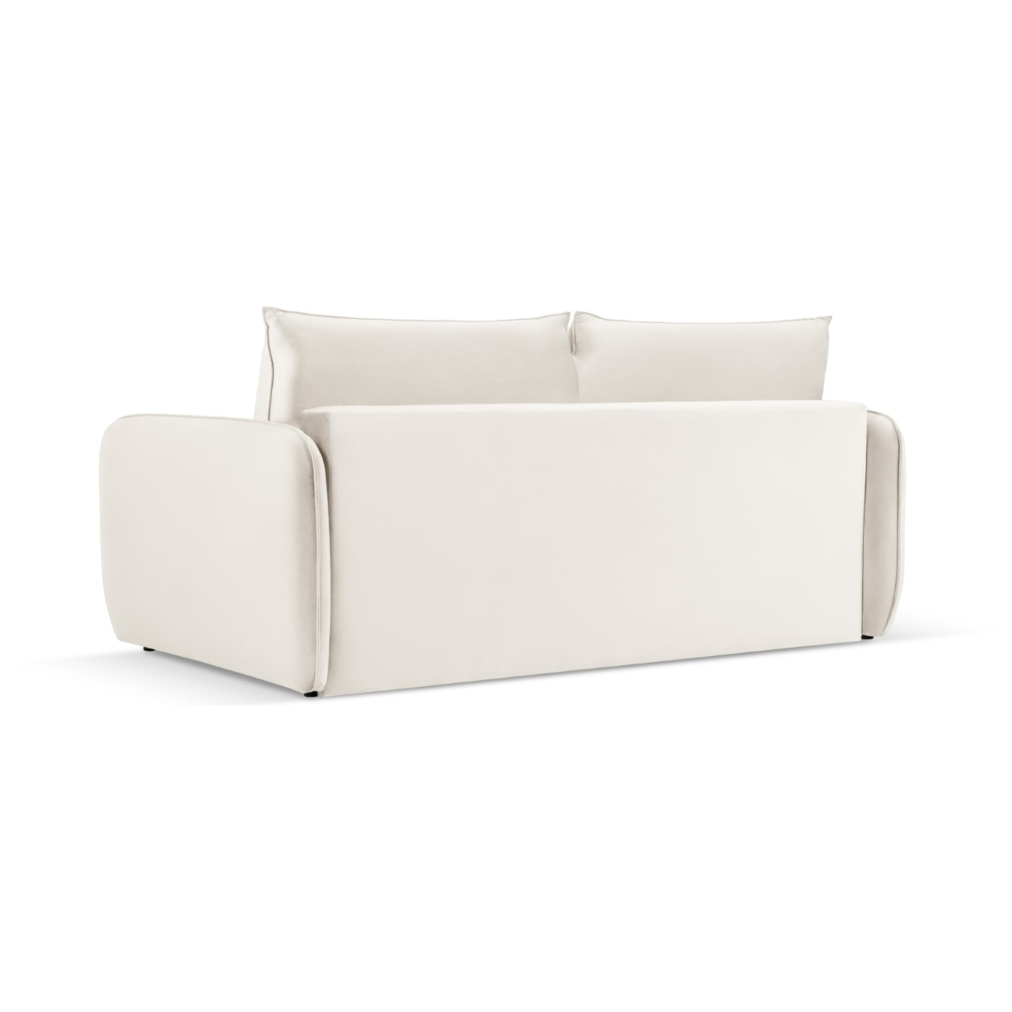 Canapé convertible "Vienna" 3 places en velours beige clair
