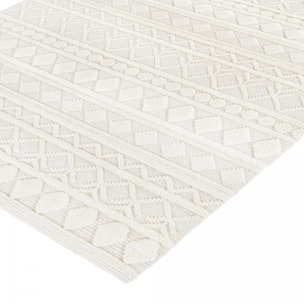 Tapis salon et chambre tissé en laine motif scandinave NECU
