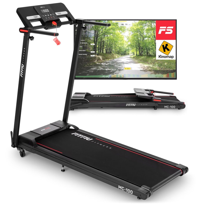 Cinta de correr plegable FITFIU 1500W 12km/h pantalla LCD y conectividad app