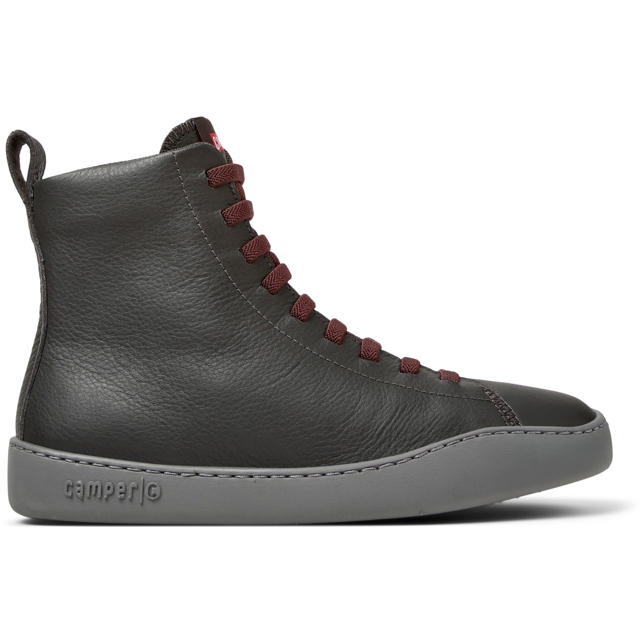 Sneaker-Bootie - CAMPER Peu Touring - Gris - Cuero liso