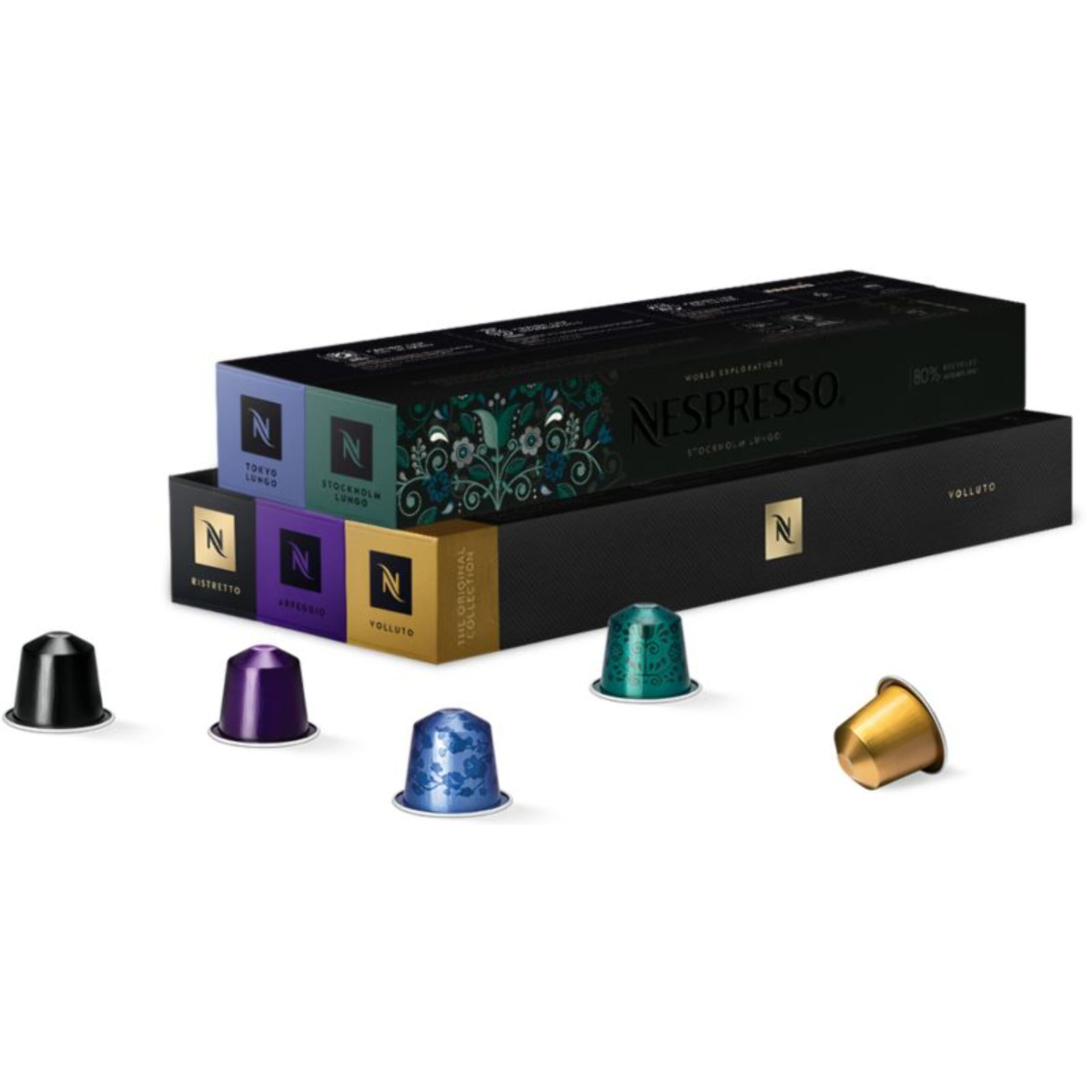 Nespresso DELONGHI Inissia EN80.B + 50 capsules