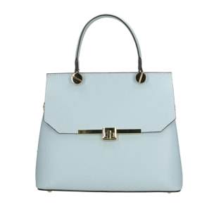 Borsa a mano da donna Made in Italy - Modello Lunaria - 100% pelle - 27.0 x 23.0 x 12.0 cm