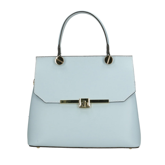 Borsa a mano da donna Made in Italy - Modello Lunaria - 100% pelle - 27.0 x 23.0 x 12.0 cm