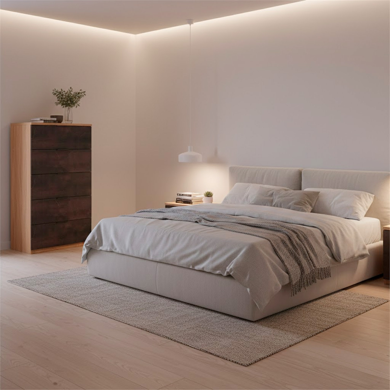 Comò Alto 5 Cassetti Sinfonier Stile Industriale Comodino Mobile Contenitore Salvaspazio Moderno Camera Da Letto 110 x 60 x 40 Cm Rovere E Ossido