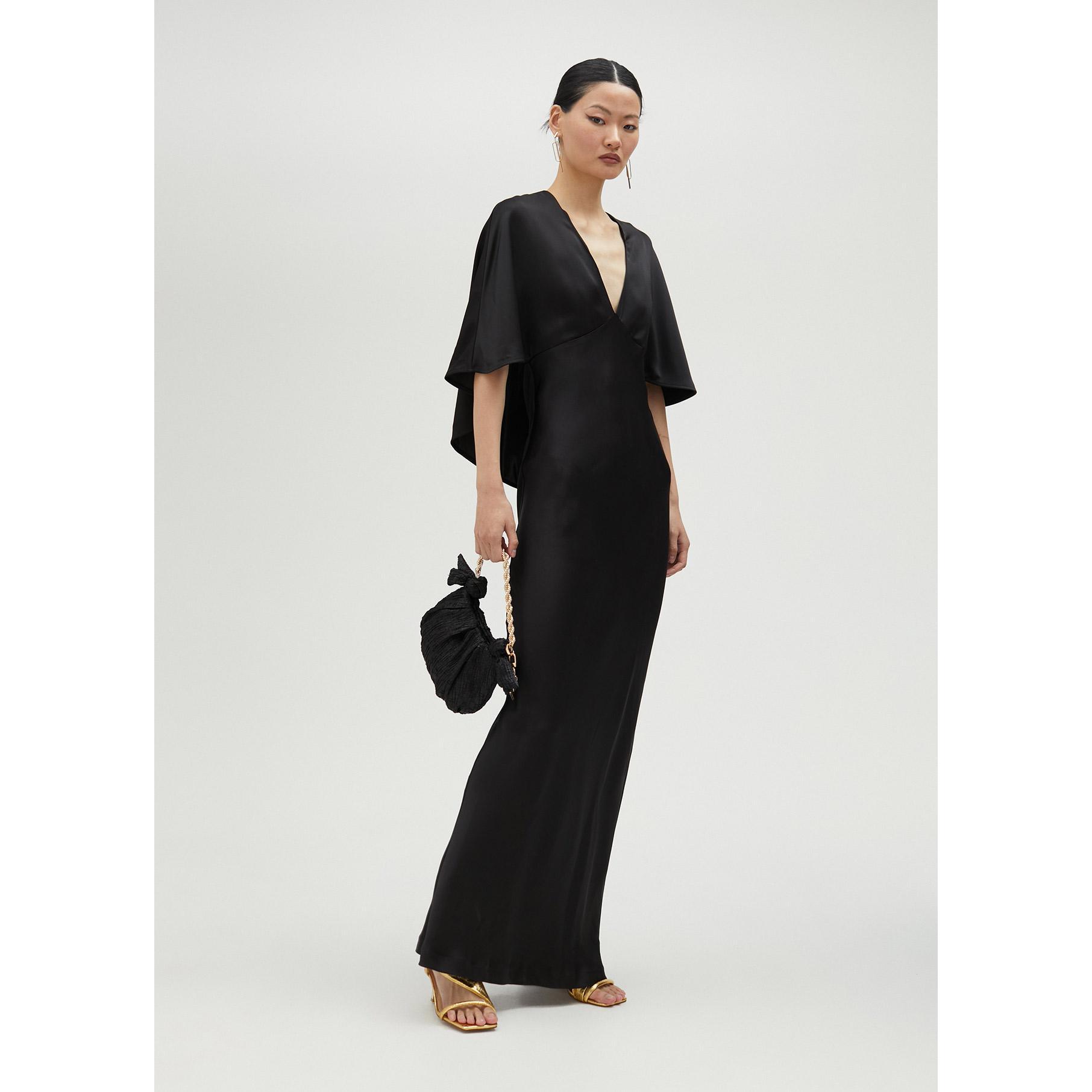 Vestito lungo maniche stile poncho