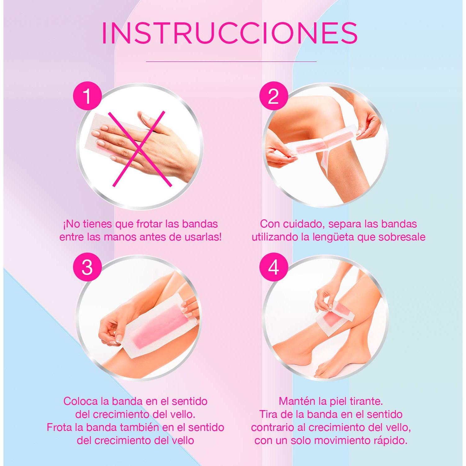 PACK 2 BANDAS DE CERA FRIA DEPILATORIA CUERPO Y PIERNAS PIEL NORMAL40 BANDAS