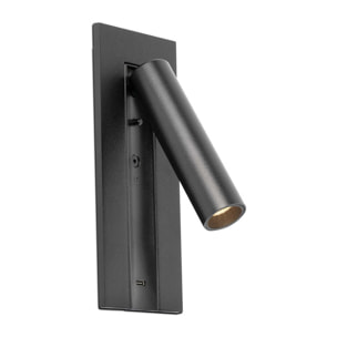 GABO USB C Lampada da parete lettore nero